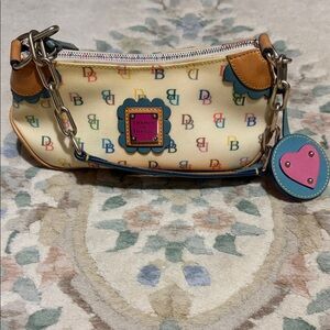 Dooney & Bourke Cream Handbag with Multicolor Logo